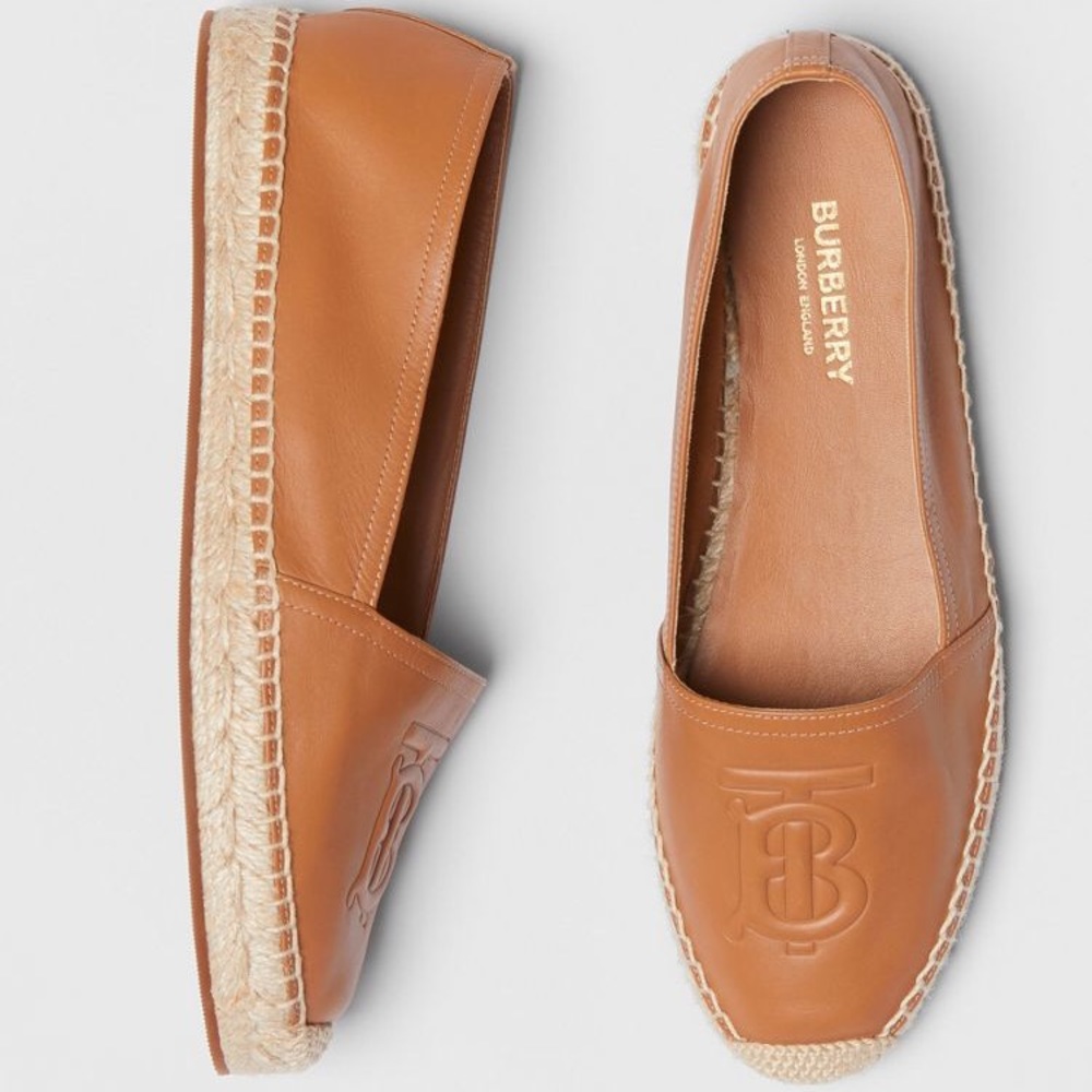 Burberry Monogram Motif Lambskin Espadrilles